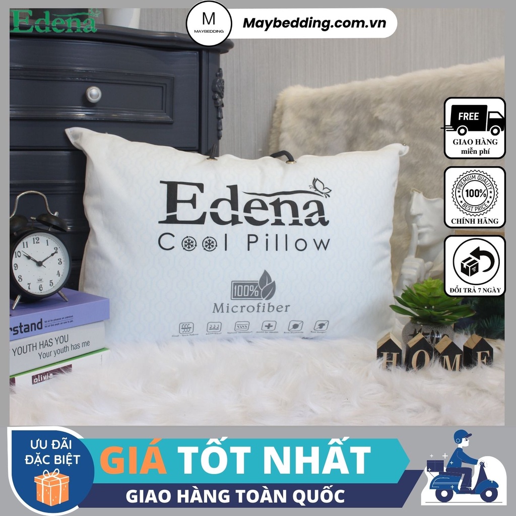 Ruột Gối Nằm Cool EDENA 45x65cm - Hàng Chính Hãng, Cao Cấp