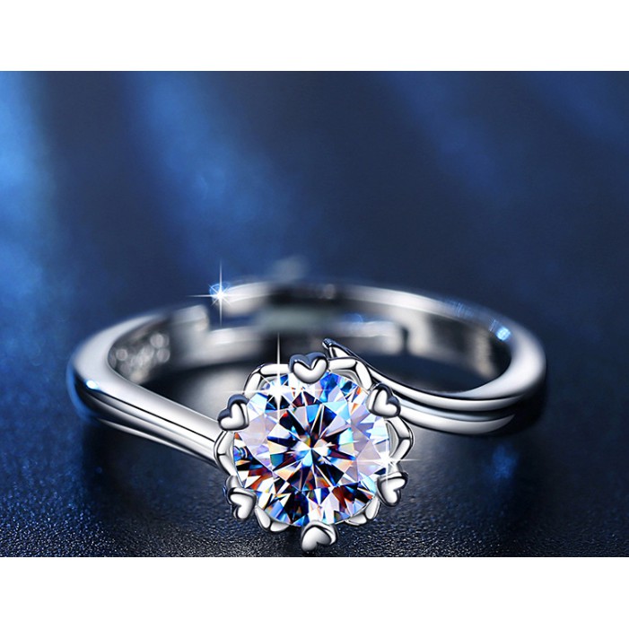 Thời trang bông tuyết vòng S950 bạc cao carbon kim cương vòng cho phụ nữ