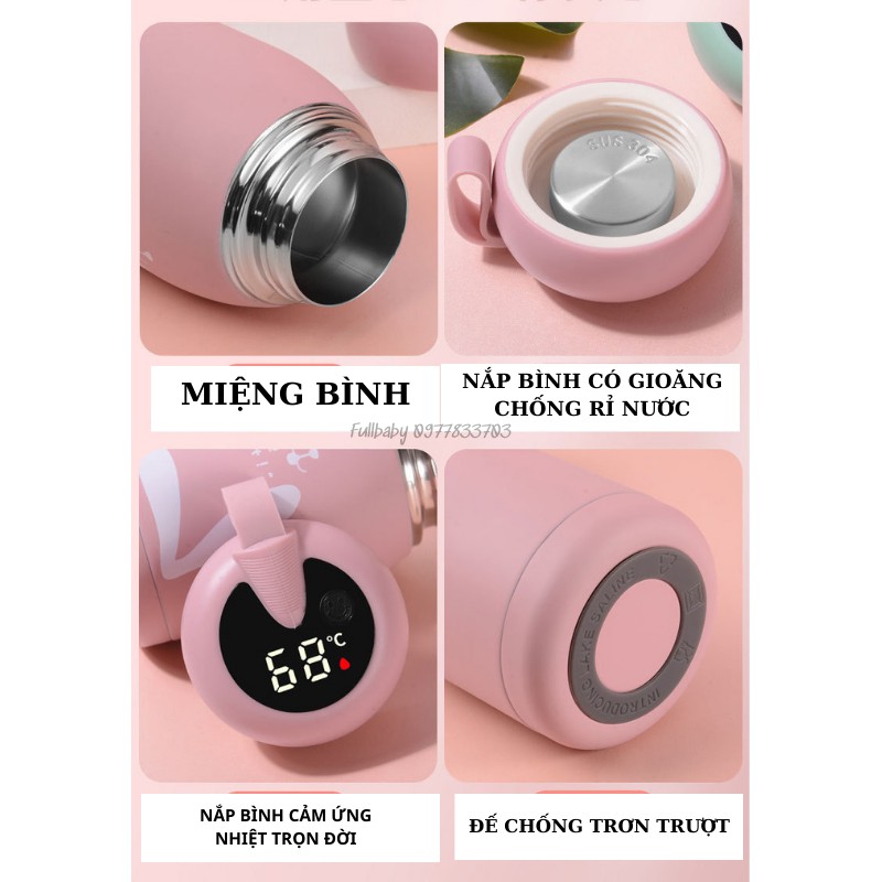 Bình Giữ Nhiệt Mini Cute Thông Minh Ruột Thép Không Gỉ Cao Cấp 320ml FBBBGN2