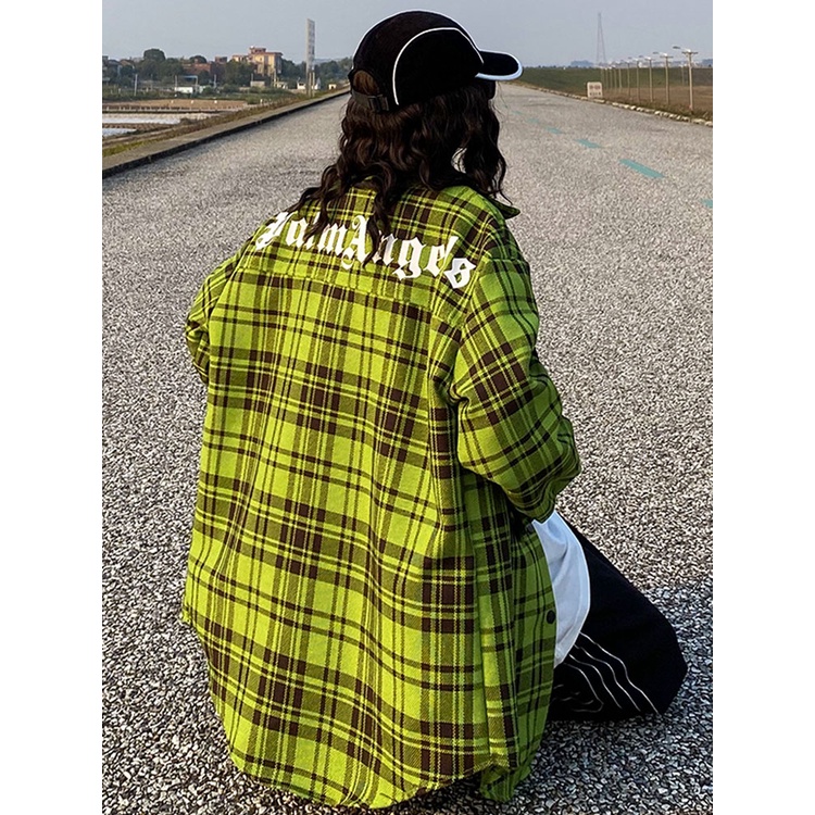 Áo Sơ Mi Cổ Bẻ Form Rộng Họa Tiết Sọc Theo Phong Cách Retro Dễ Phối Đồ