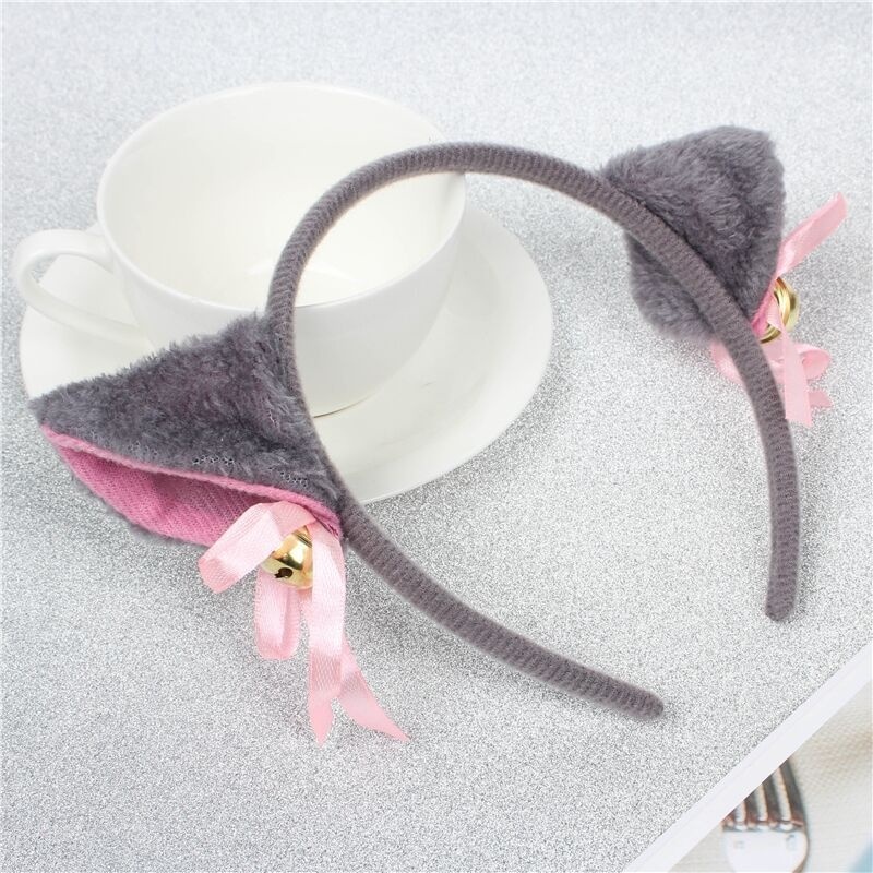 Cài tóc hình tai mèo vải lông nhung nhiều màu dễ thương