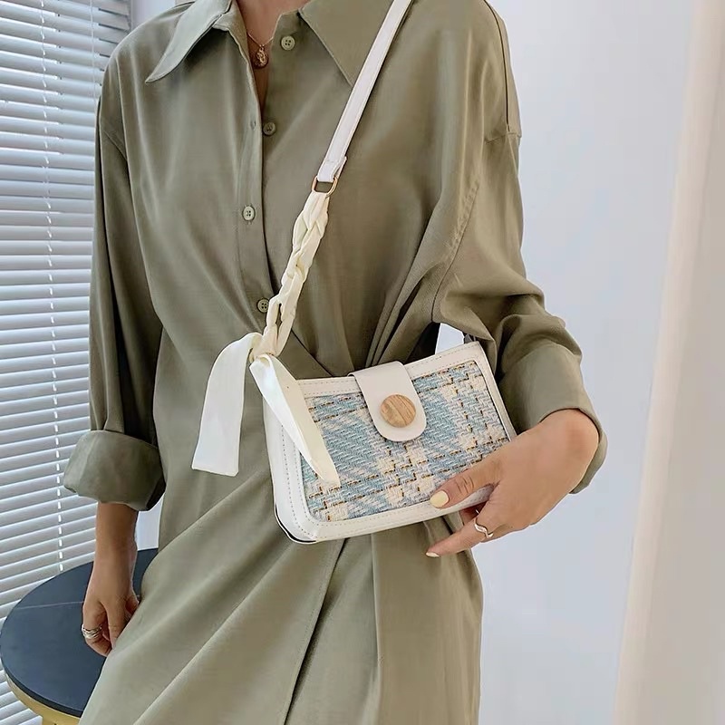 Túi xách nữ, túi đeo vai sọc ca rô