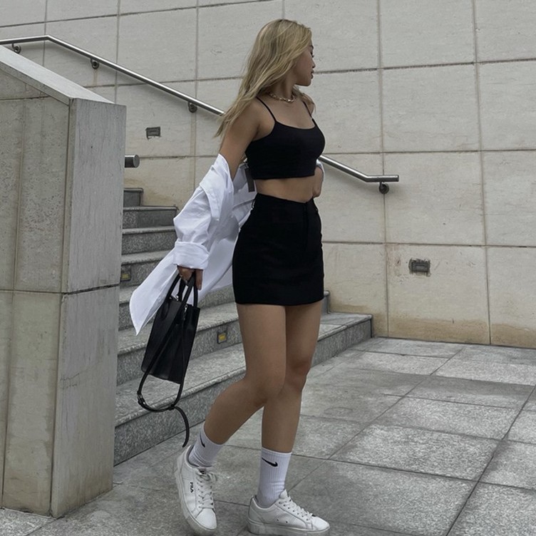 TATICHU - Váy quần chữ A trơn - Mini Aline Skort