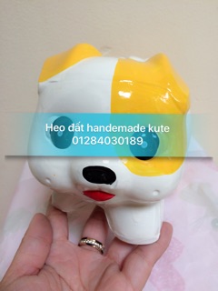 Heo đất handmade chó đom vàng size M