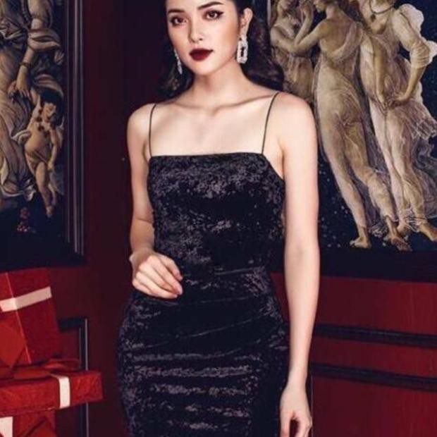 Váy nhung nhám body 2d