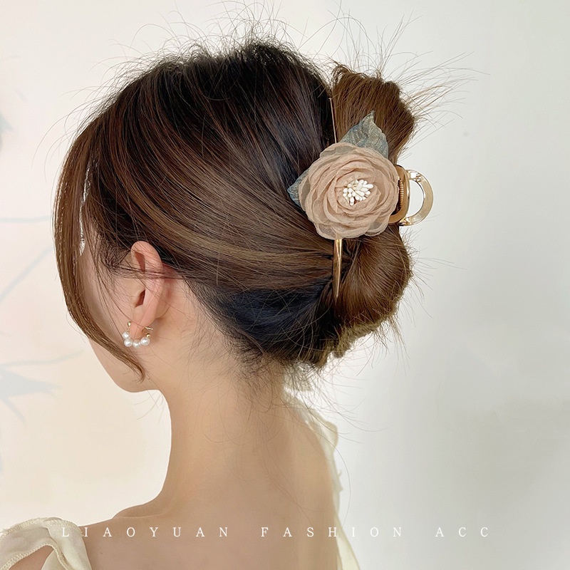 Kẹp Tóc Nữ Hình Hoa Hồng 2022 Sang Trọng