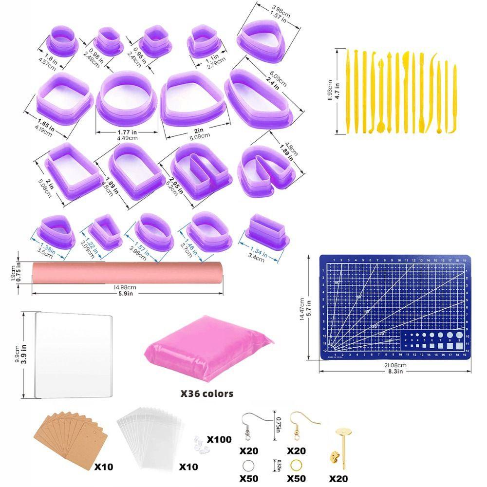 Bộ 352 Khuôn Cắt Đất Sét Polymer Dùng Làm Trang Sức