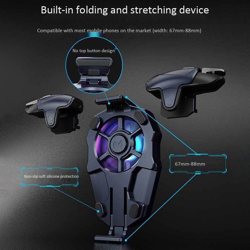 AK03 for PUBG Mobile Controller Phone Cooling Fan Radiator Gamepad Joystick L1R1 Trigger Control for IOS /Android