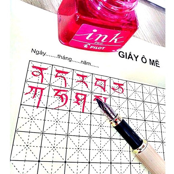 Giấy ô mễ vàng (50 tờ - 100 tờ), dùng chép kinh, luyện viết thư pháp, chữ Phạn, Tạng, Hán...