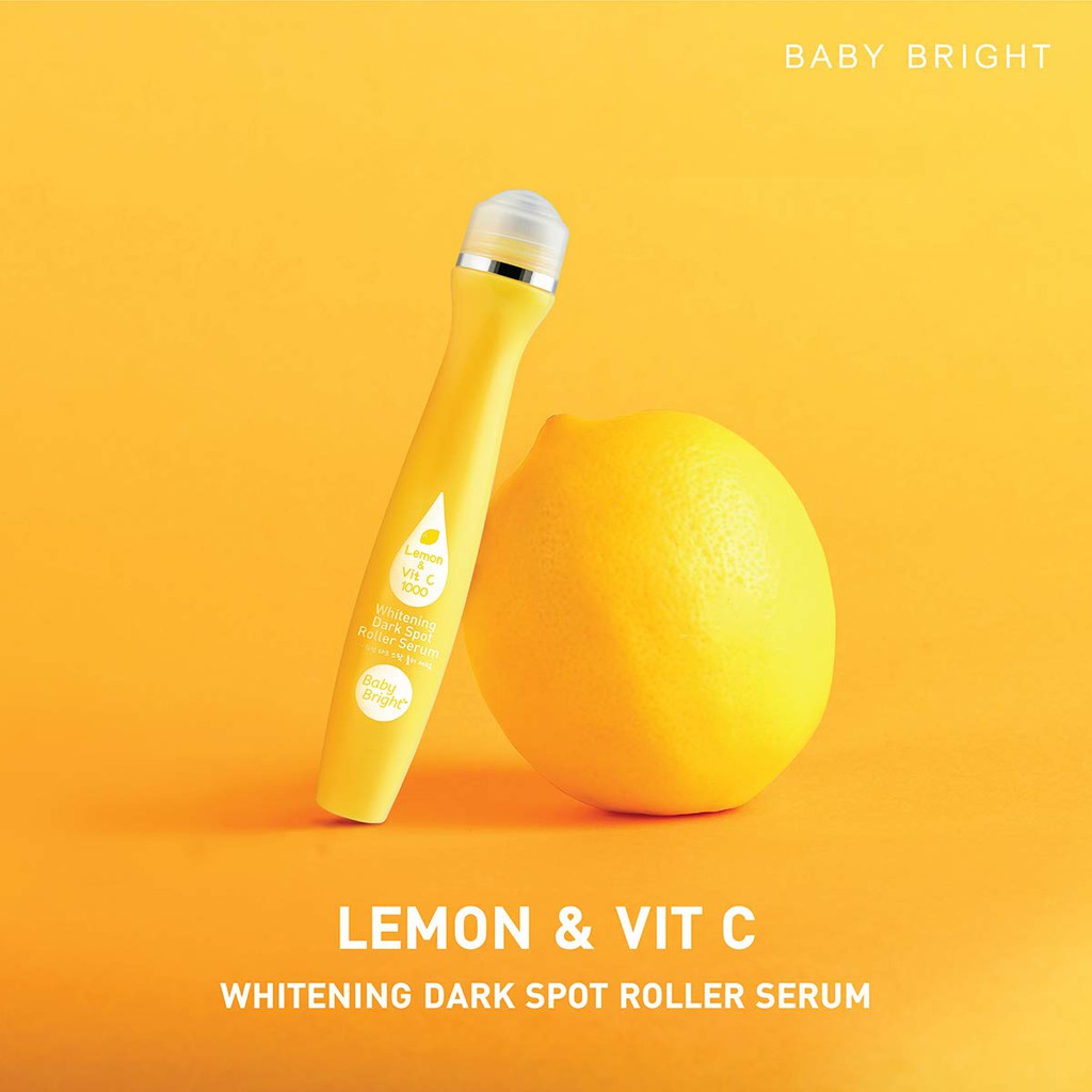 Serum Mờ Thâm, Mờ Tàn Nhang Vitamin C Baby Bright Dạng Lăn - Cây Lăn Baby Bright Giảm Thâm và Mờ Tàn Nhang Thái Lan