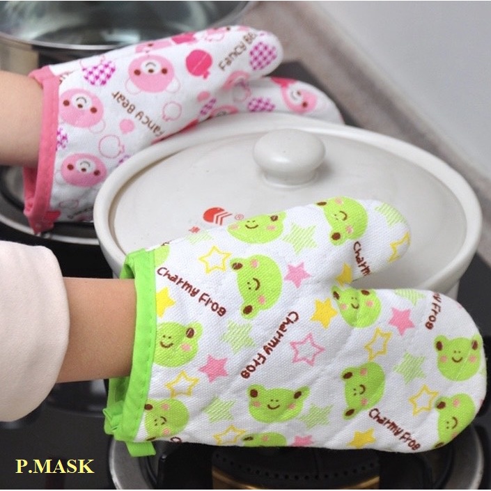 Găng tay VẢI HỌA TIẾT nhấc nồi 2 LỚP mềm mại chịu nhiệt tiện lợi 1 CHIẾC