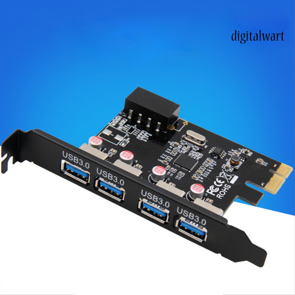 Bộ Chuyển Đổi Thẻ Mở Rộng Pci-e Sang Usb 3.0 4 Cổng
