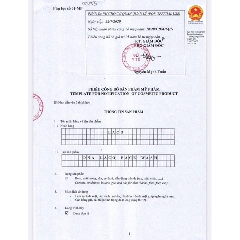 Sữa Rửa Mặt DNA LACO FACE WASH Cao Cấp Cam Kết Chính Hãng 100ml | BigBuy360 - bigbuy360.vn