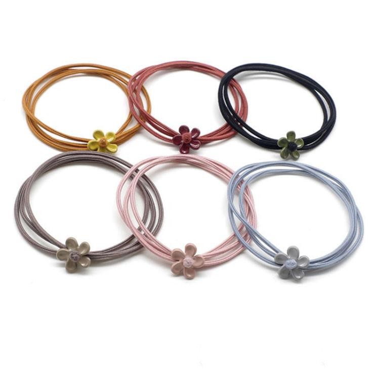 Dây Buộc Tóc Co Dãn Trang Trí Hoa Xinh Xắn Cho Nữ B507