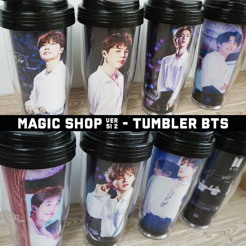 Tumbler BTS (Phiên Bản 5 Năm Magic Shop 2) / Chai Nước Uống KPOP bt21