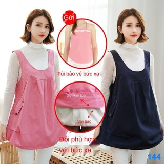 2021 ¤๑☑Gửi quần áo chống bức xạ bụng bầu bà chính hãng, mặc bên ngoài, vest cỡ lớn đi làm khing thai