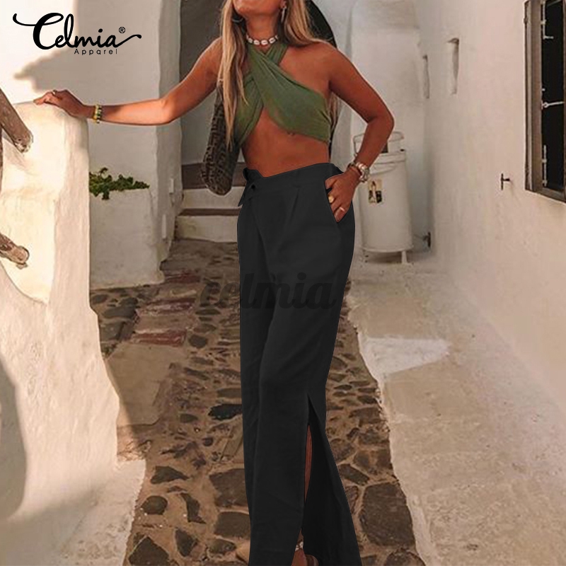 Quần Dài Nữ Lưng Cao Xẻ Tà Thời Trang | BigBuy360 - bigbuy360.vn