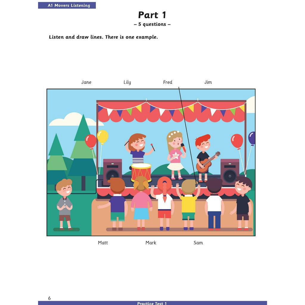 Sách - DTPbooks - A1 Movers - Practice Tests 1-5