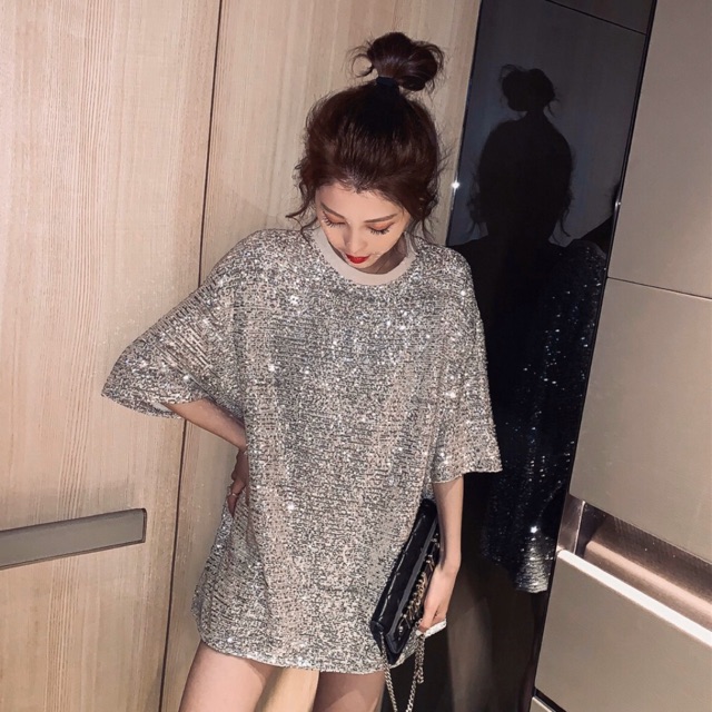 Áo bling bling kim sa cao cấp ulzzang