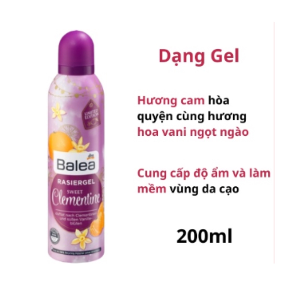 Bọt cạo cao lông Balea 150ml, Gel cạo lông Balea 200ml, Hàng Đức - Shop Lavenic
