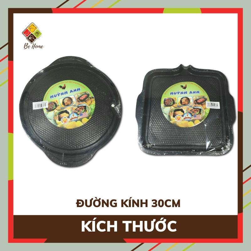 Chảo nướng chống dính Huỳnh Anh BEHOMEMALL Chảo Gang Nướng Chống Dính Tròn - Vuông Kích thước 32cm