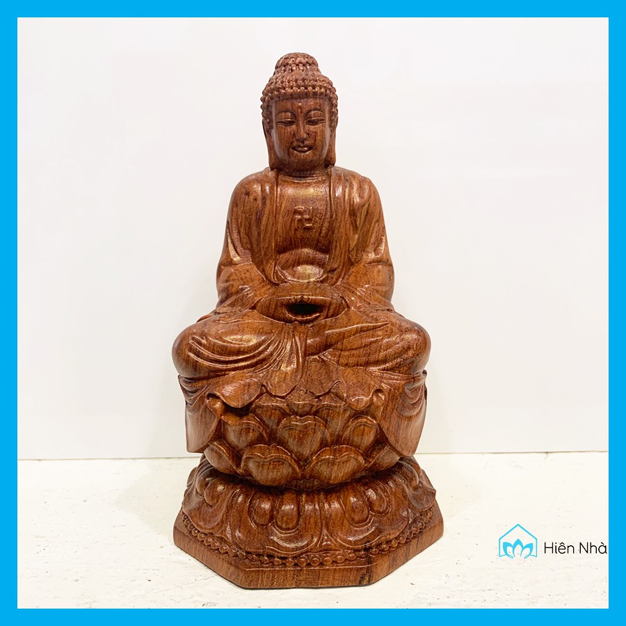 Tượng Phật Quan Âm, A Di Đà, Thích Ca bằng gỗ, tượng trang trí phong thủy, bình an may mắn - Hiên Nhà