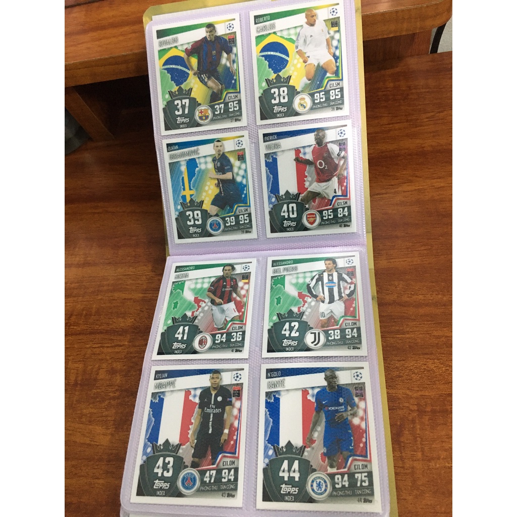 Bộ Sưu Tập 100 Thẻ Cầu Thủ In Album Match Attax 100 2021