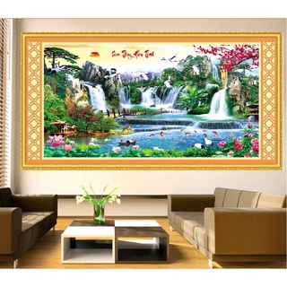 Tranh thêu Sơn Thủy Hữu Tình