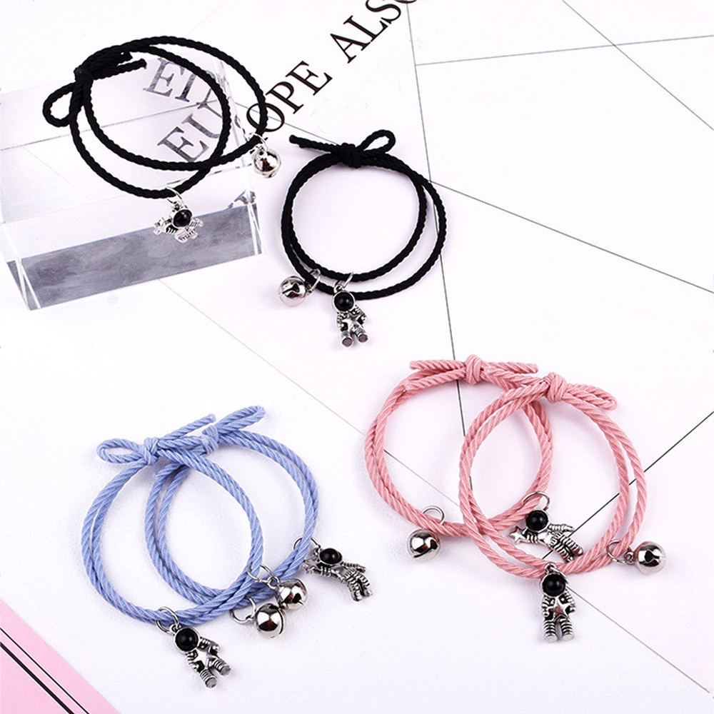 Set 2 Vòng Tay Dây Thừng Nam Châm Nhiều Màu Thời Trang Cho Cặp Đôi