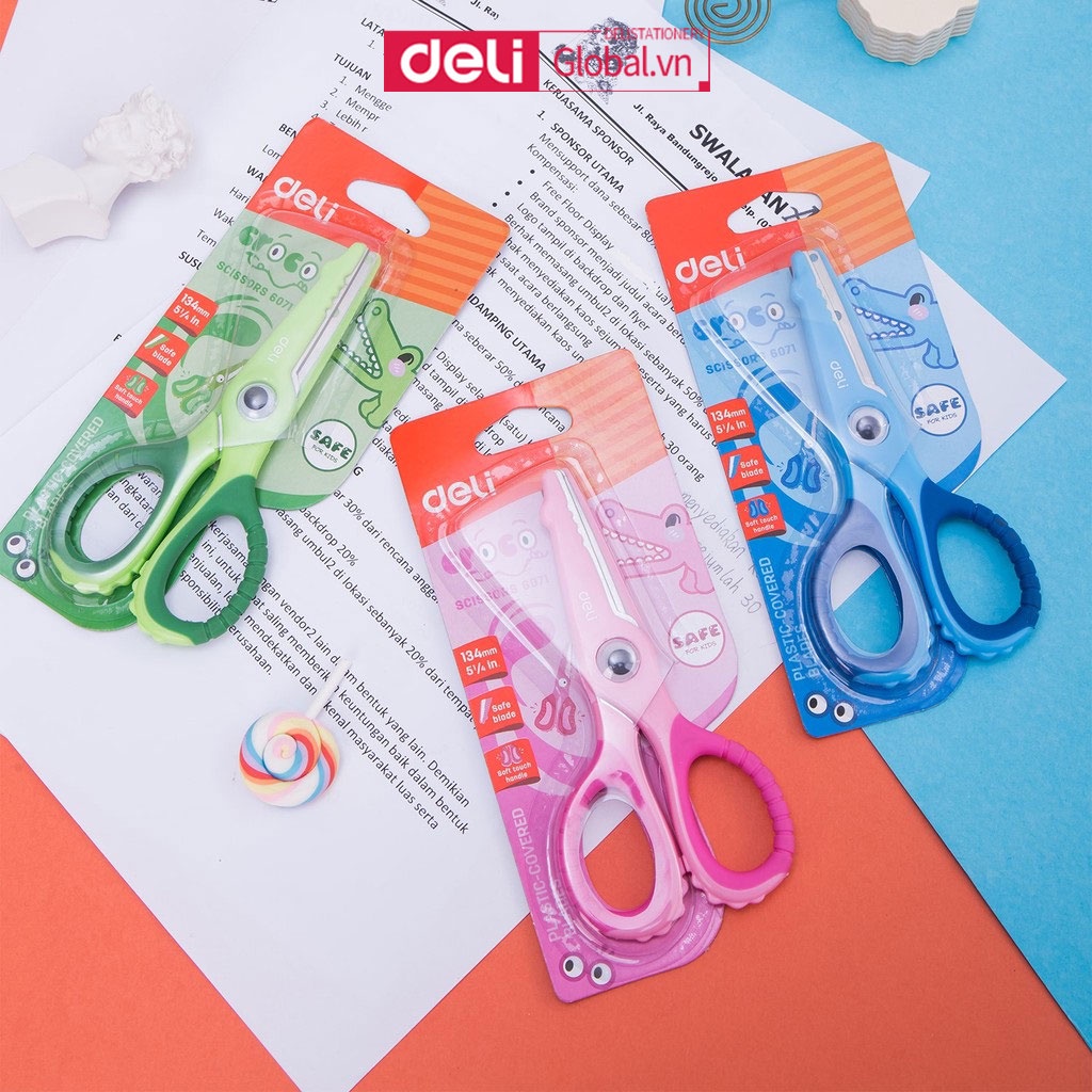 Kéo Cắt 135mm DIY Thiết Kế Dễ Thương An Toàn Cho Bé