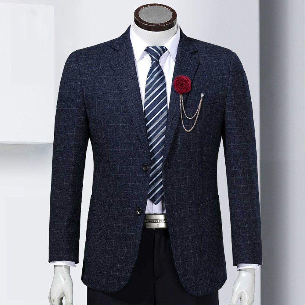 Ghim Cài Áo Hình Hoa Hồng Phối Dây Xích Thời Trang Cho Nam