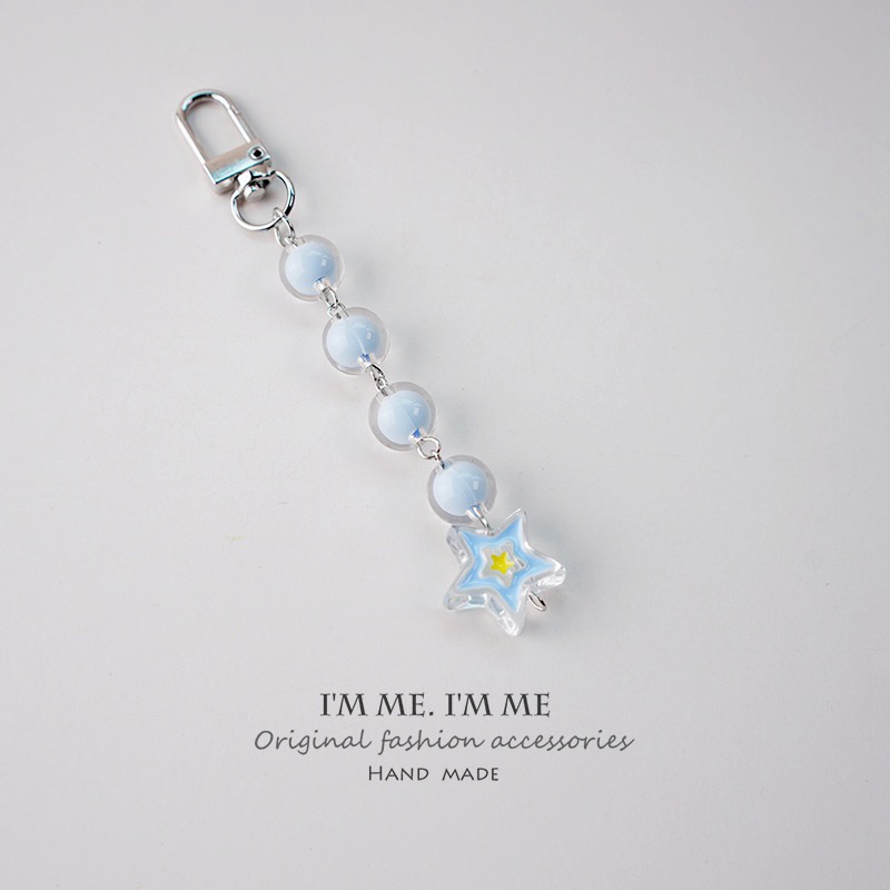 Keychain, keychain bông hoa ngôi sao đáng yêu treo collectbook, binder, túi tote balo