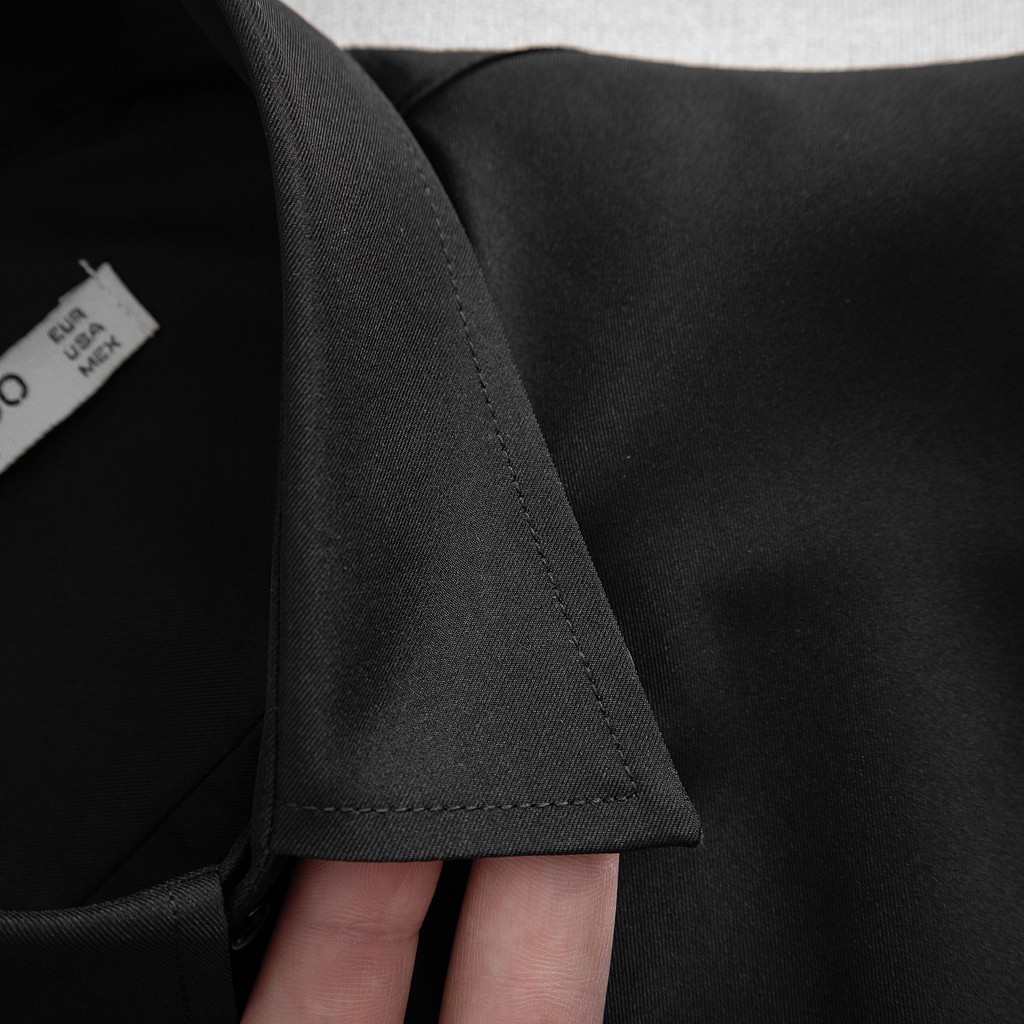 Sơ mi trắng giấu khuy nam ,nữ trắng ,đen ,xanh than cao cấp không bai màu ko nhăn fom chuẩn đóng gói kỹ | BigBuy360 - bigbuy360.vn