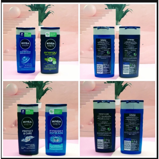 Sữa tắm nam 3 trong 1 hương thơm Nivea for men nhiều màu hàng Đức 250ml - Shop Viloet