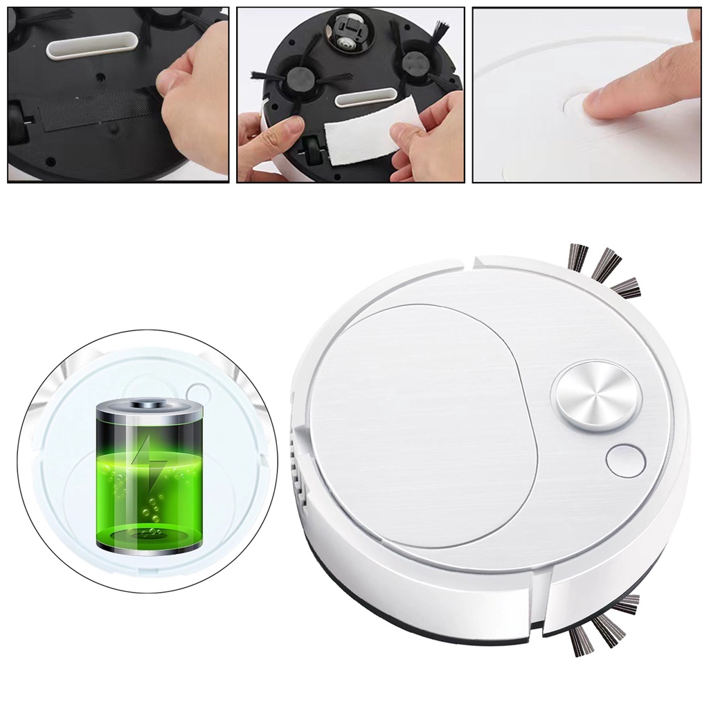[Dolity2] Robot Hút Bụi Tự Động Làm Sạch Sàn Nhà Cho Thảm Lót Sàn