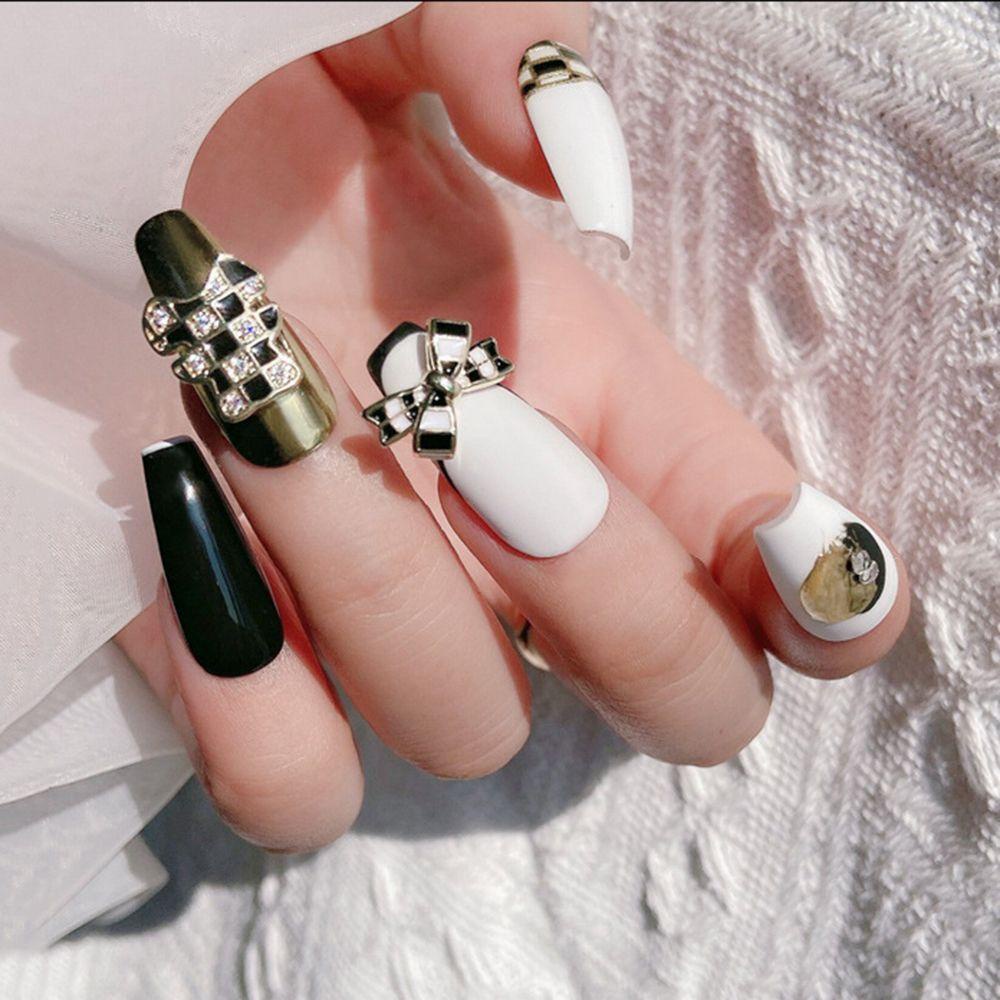 Phụ Kiện Trang Trí Móng Tay Hình Bản Đồ Đại Dương|Phụ Kiện Trang Trí Móng Tay Họa Tiết Da Báo Thắt Nơ Phong Cách Nhật Bản Thời Trang DIY