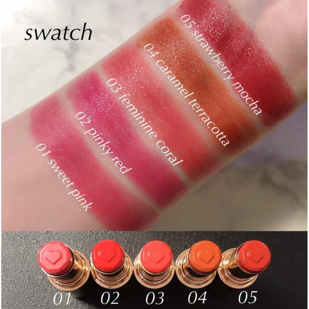 Combo [Nhật nội địa] Son môi Son dưỡng môi Canmake Melty Luminous Rouge - 3.8g