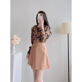 Áo lụa hoa bèo nơ