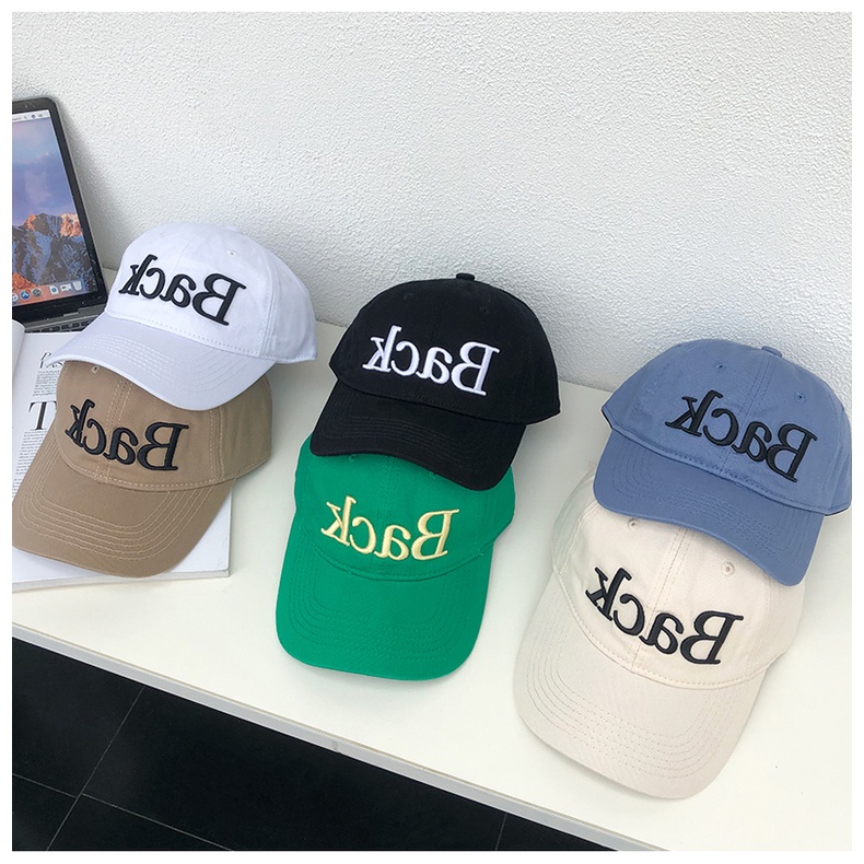 Nón Lưỡi Trai Màu Đen Thêu Chữ Phong Cách Đường Phố Hàn Quốc