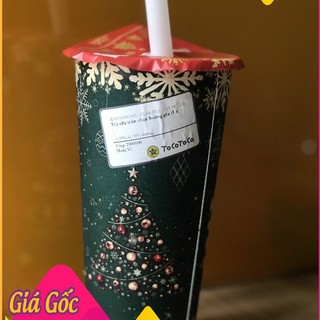 Tem nhãn  trà sữa in sẵn logo cho thương hiệu tocotoco-tem chuẩn logo mẫu