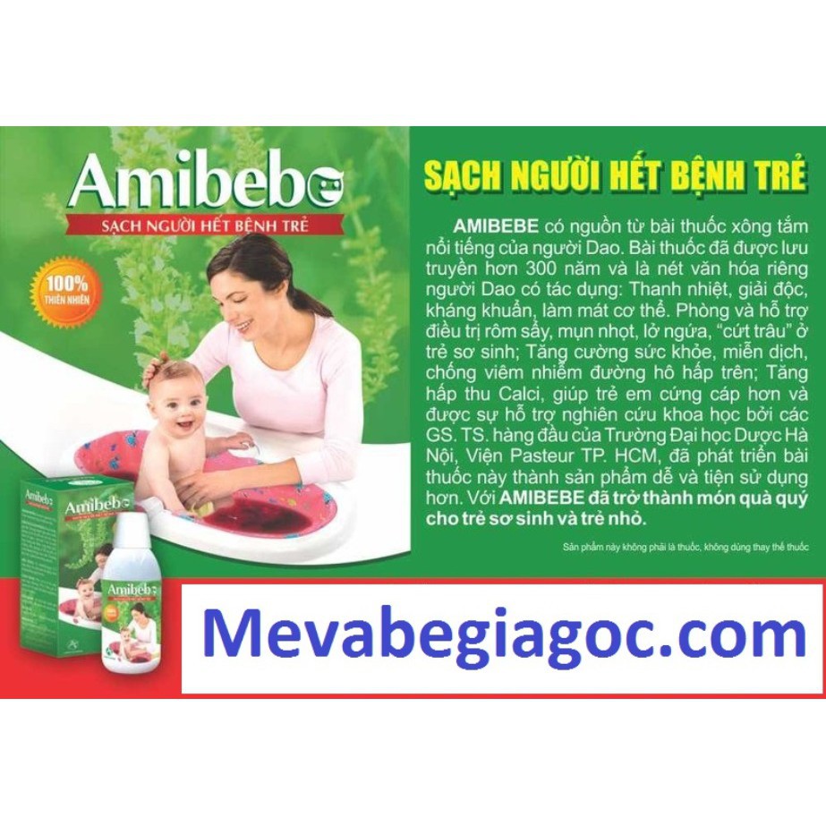 Nước tắm trẻ Em AMIBEBE / JUSTBEBE (125ML - 250ML) (Hàng Việt Nam Chất Lượng Cao) (Phân phối bởi Cty Được Anh Minh)