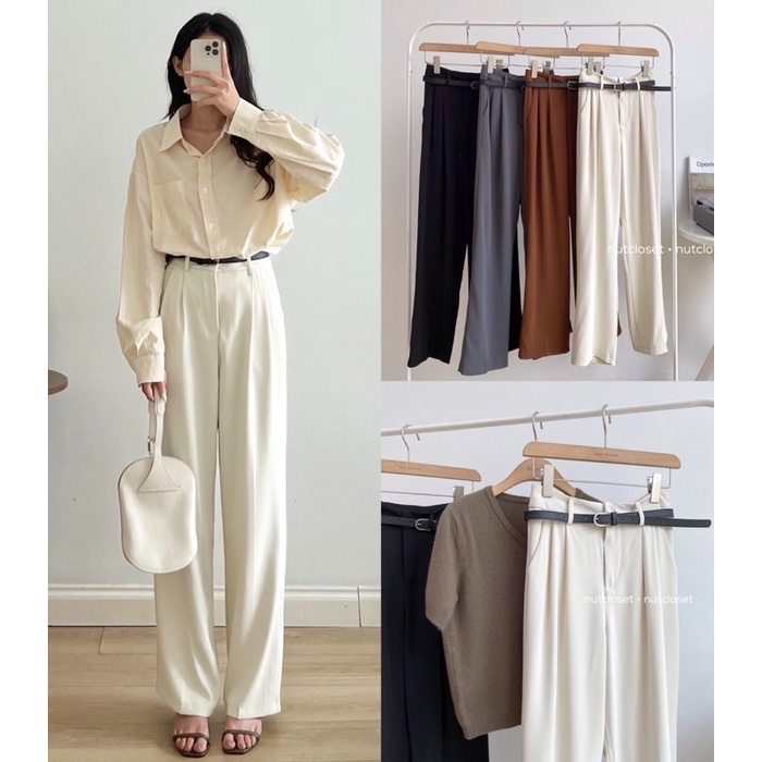 Quần vải suông hai li 689_Q0207