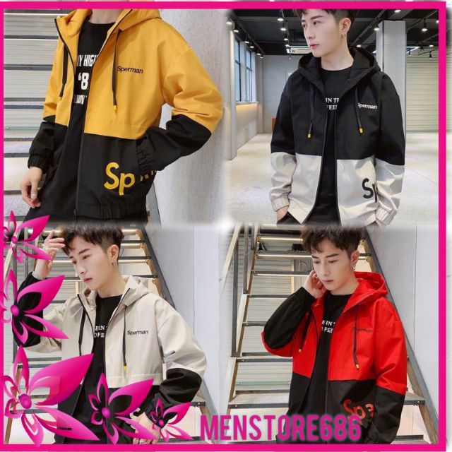 Áo khoác kaki nam phối màu Sperman kèm ảnh thật