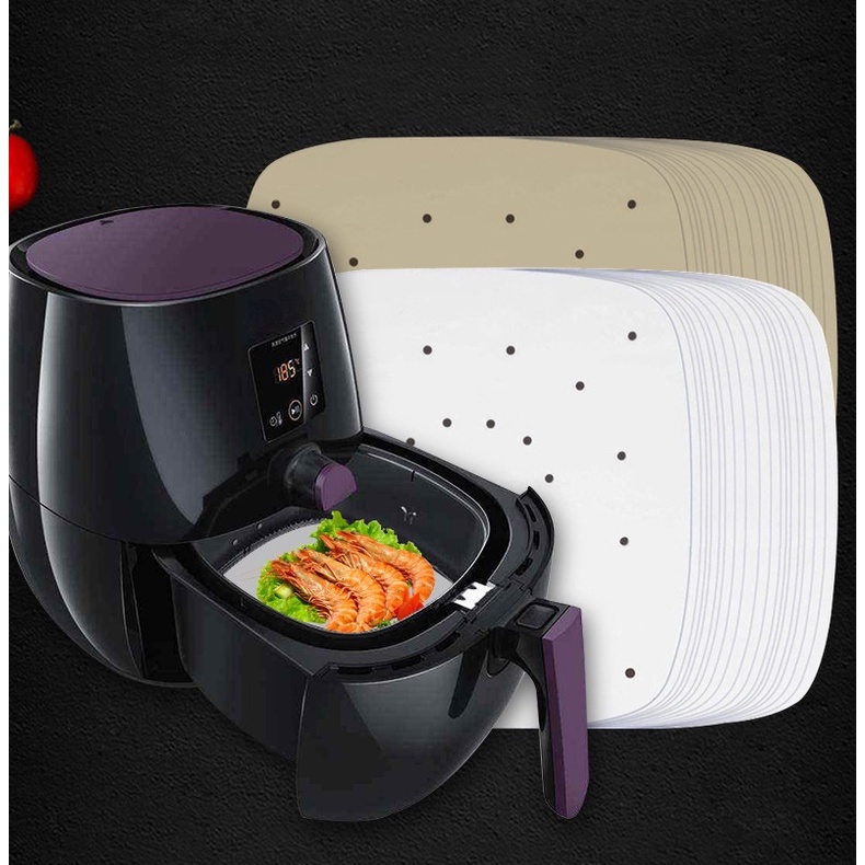 Set 100 giấy lót nồi không dính thấm dầu hình vuông