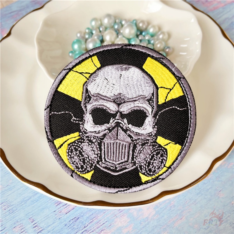 ☸ Nghệ Thuật Đầu Lâu Punk - Miếng Dán Sắt Cho Trẻ Em ☸ 1 Sticker Ủi Thêu Hình Kẹo Mút Bí Ngô Pizza