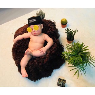 Thảm lông xù chụp hình baby Thảm trang trí