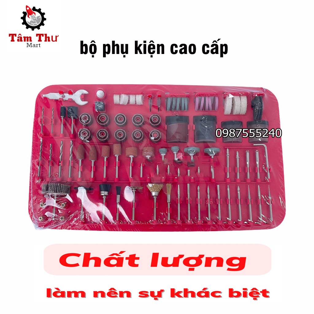 Bộ máy khoan, mài, khắc mini KINGPRO Cao Cấp Kèm 150 chi tiết
