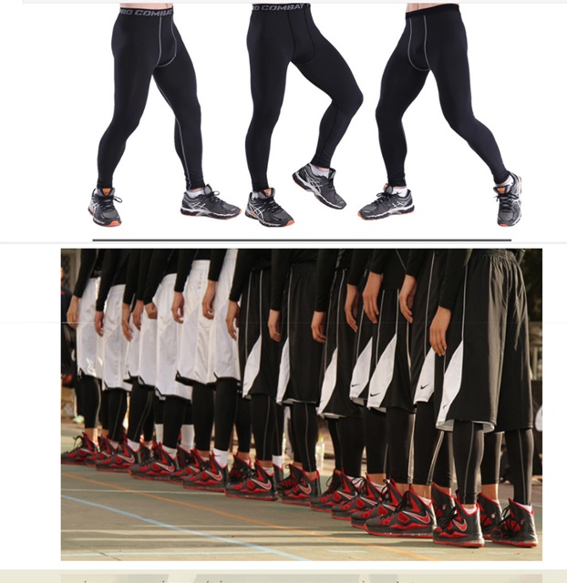 Quần Pro Combat Đen Trơn