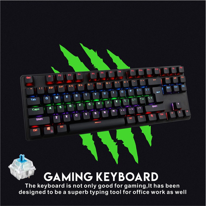 Phím cơ chơi game, phím cơ giá rẻ Forev Q 302 18 chế độ LED, chuyên game LOL, PUBG chống nước | BigBuy360 - bigbuy360.vn