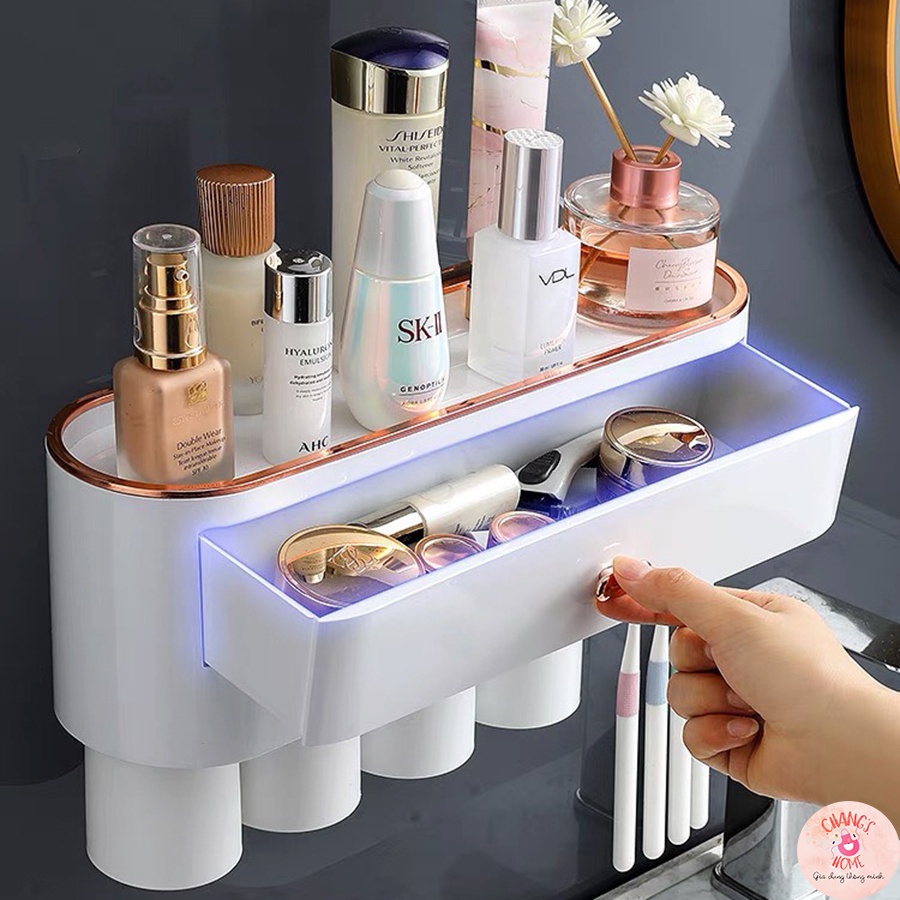 ❀Giá Treo Bàn Chải Đánh Răng Thương Hiệu OENON Có Nhả Kem Tự Động (Tặng Kèm Miếng Dán Sản Phẩm)